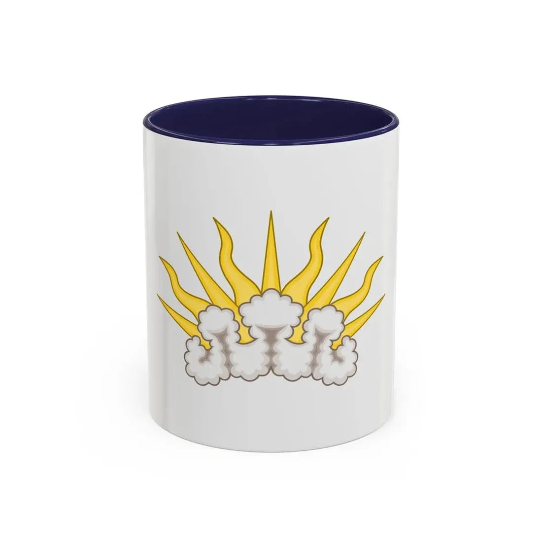 Sunburst Badge - Accent Coffee Mug 11oz Navy - Go Mug Yourself