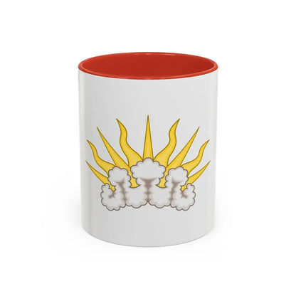Sunburst Badge - Accent Coffee Mug 11oz Red - Go Mug Yourself