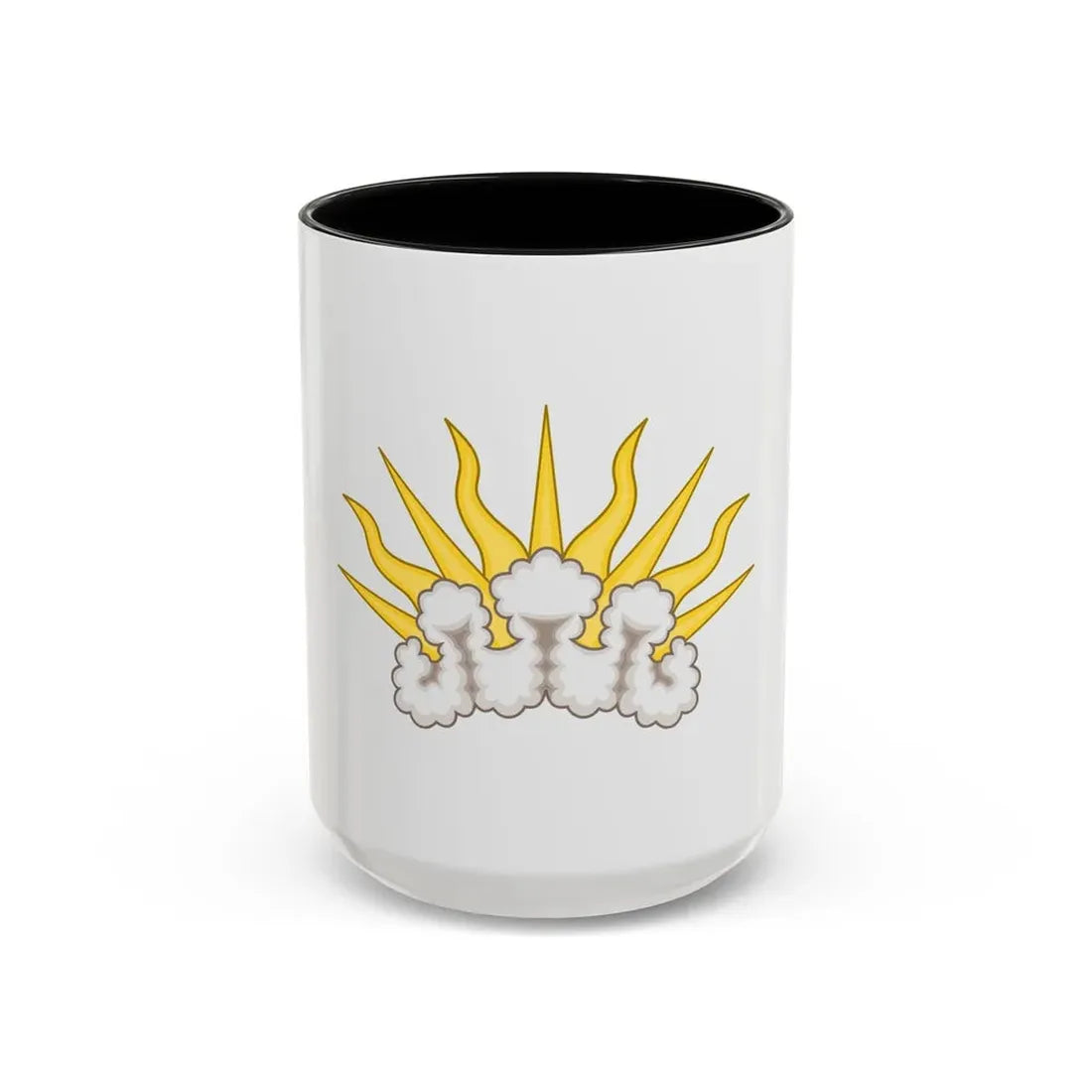 Sunburst Badge - Accent Coffee Mug 15oz Black - Go Mug Yourself
