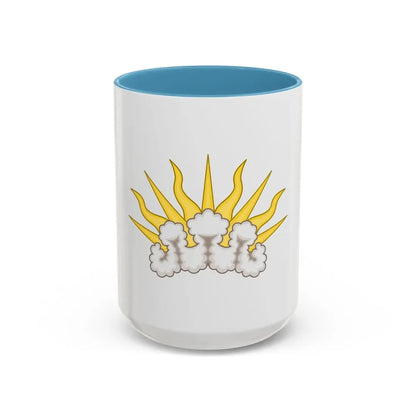 Sunburst Badge - Accent Coffee Mug 15oz Light Blue - Go Mug Yourself