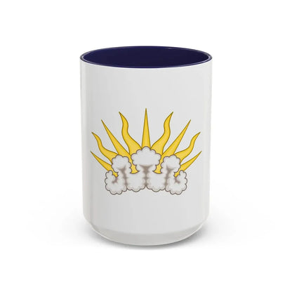 Sunburst Badge - Accent Coffee Mug 15oz Navy - Go Mug Yourself