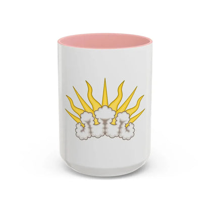Sunburst Badge - Accent Coffee Mug 15oz Pink - Go Mug Yourself