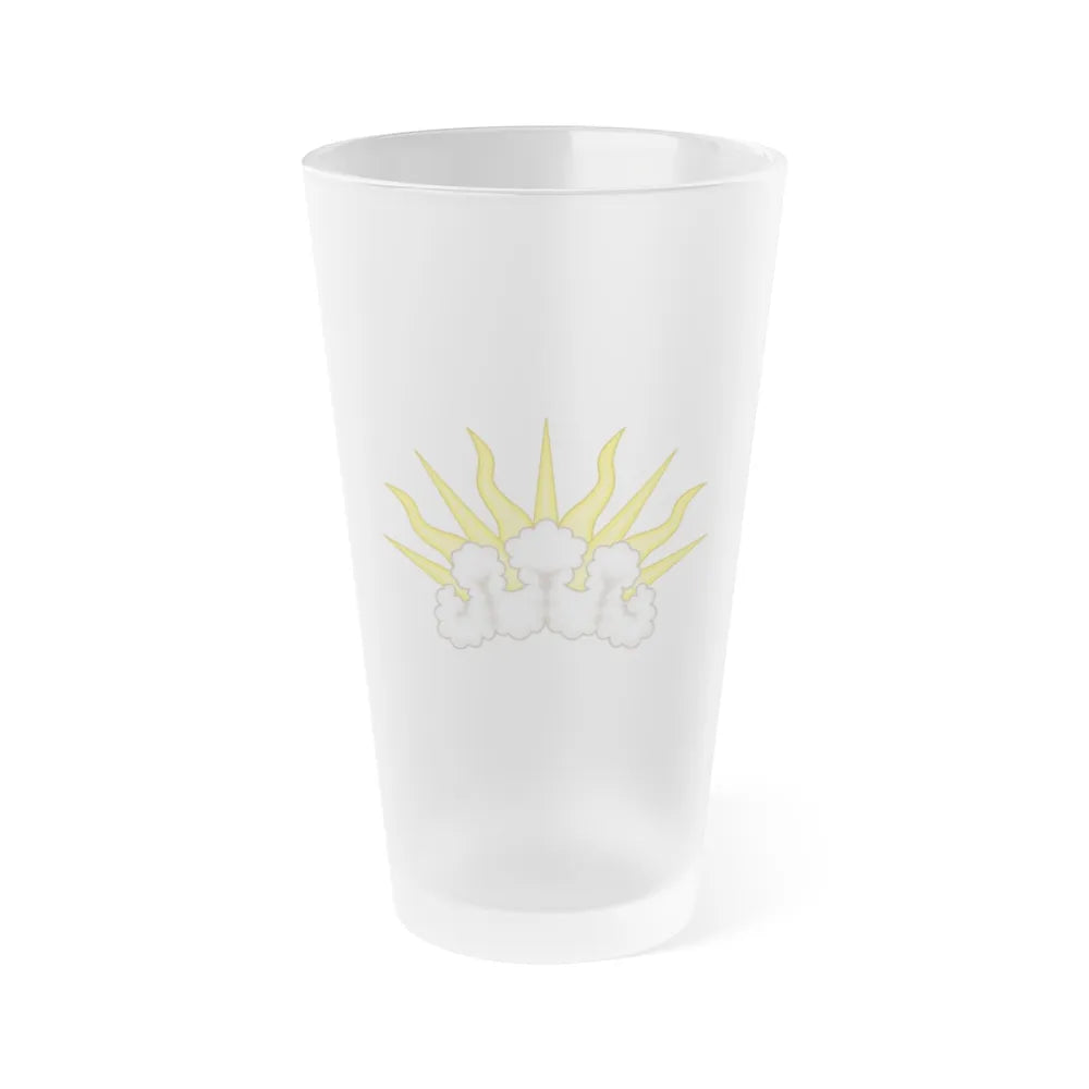 Sunburst Badge - Frosted Pint Glass 16oz-16oz-Frosted-Go Mug Yourself