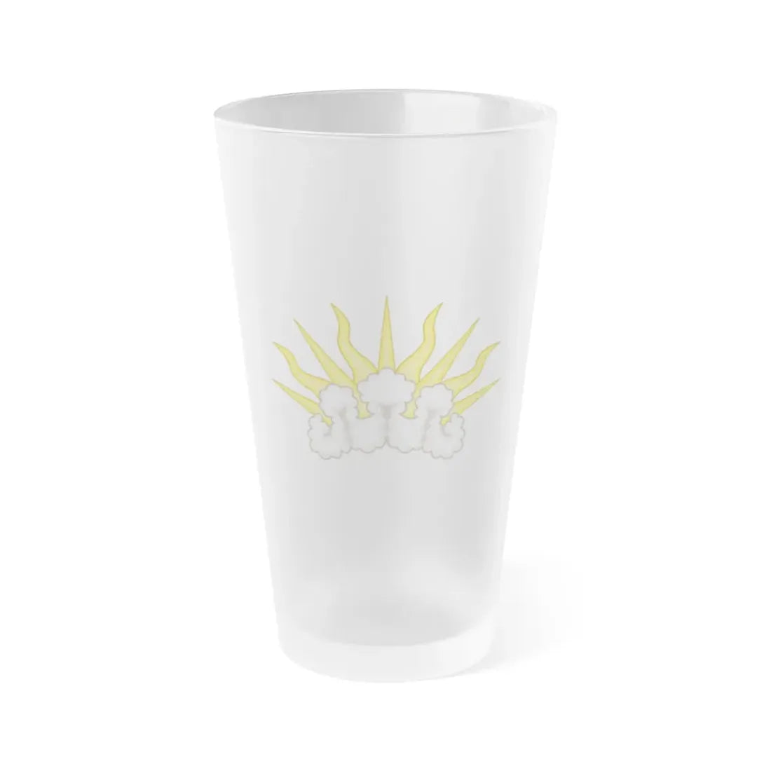 Sunburst Badge - Frosted Pint Glass 16oz 16oz Frosted - Go Mug Yourself