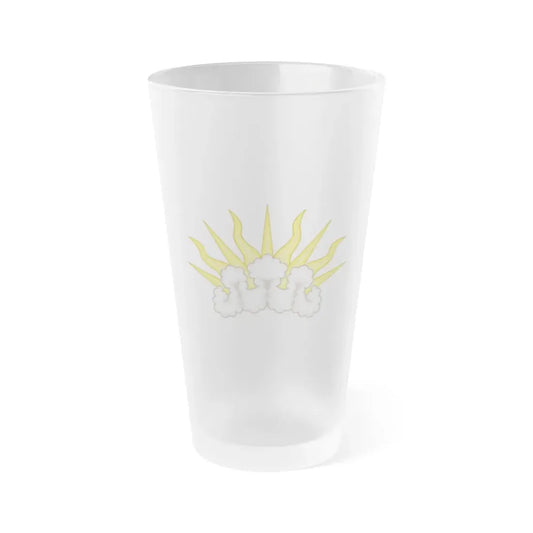 Sunburst Badge - Frosted Pint Glass 16oz 16oz Frosted - Go Mug Yourself