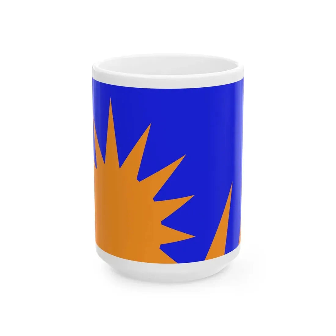 Sunburst Flag Barrys rock (Ireland) White Coffee Mug 15oz - Go Mug Yourself