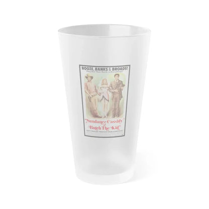 SUNDANCE CASSIDY AND BUTCH THE KID 1972 Movie Poster - Frosted Pint Glass 16oz Default Title - Go Mug Yourself