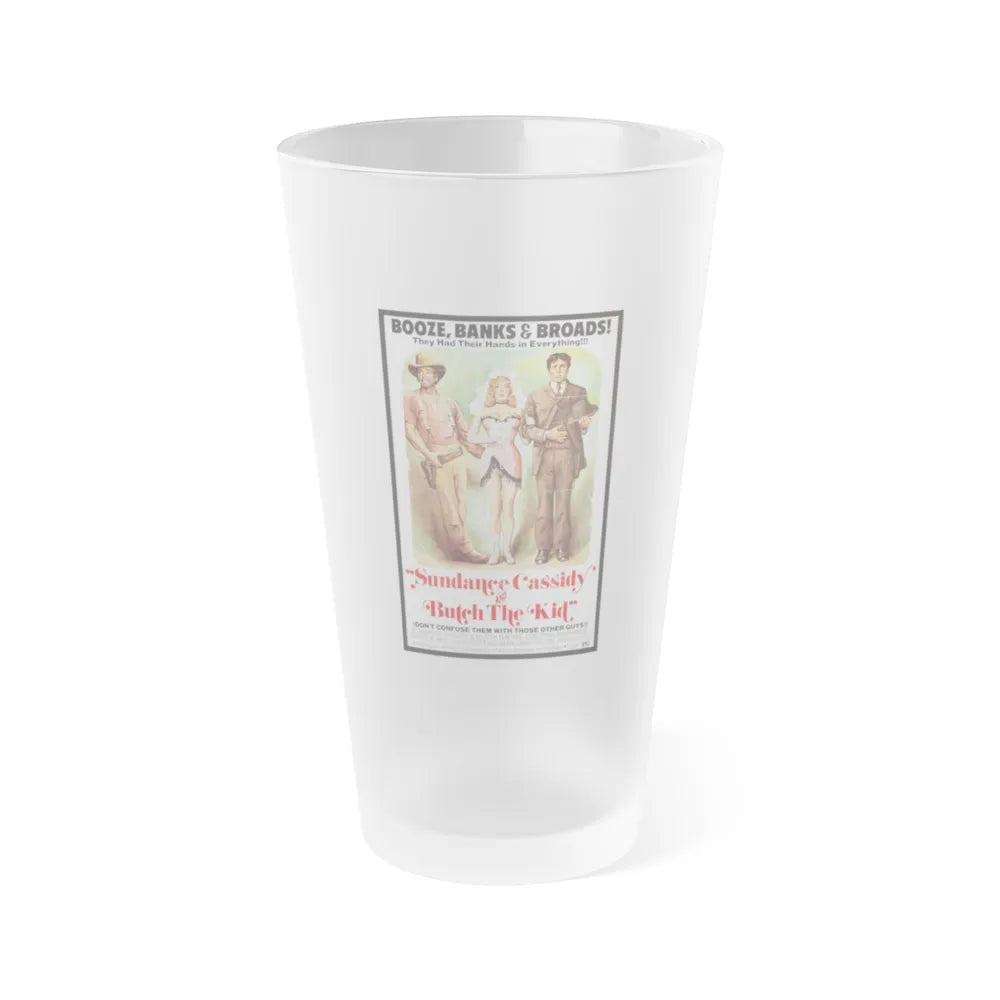 SUNDANCE CASSIDY AND BUTCH THE KID 1972 Movie Poster - Frosted Pint Glass 16oz-Go Mug Yourself