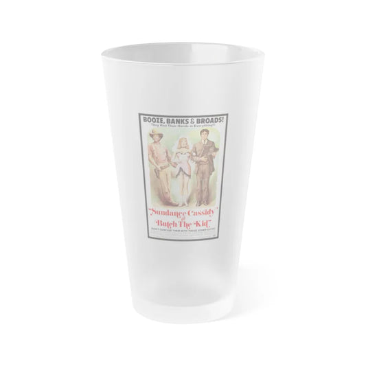 SUNDANCE CASSIDY AND BUTCH THE KID 1972 Movie Poster - Frosted Pint Glass 16oz-Go Mug Yourself