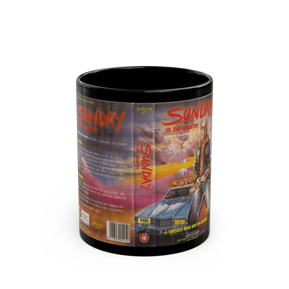 SUNDAY IN THE COUNTRY (VHS COVER) - Black Coffee Mug-11oz-Go Mug Yourself