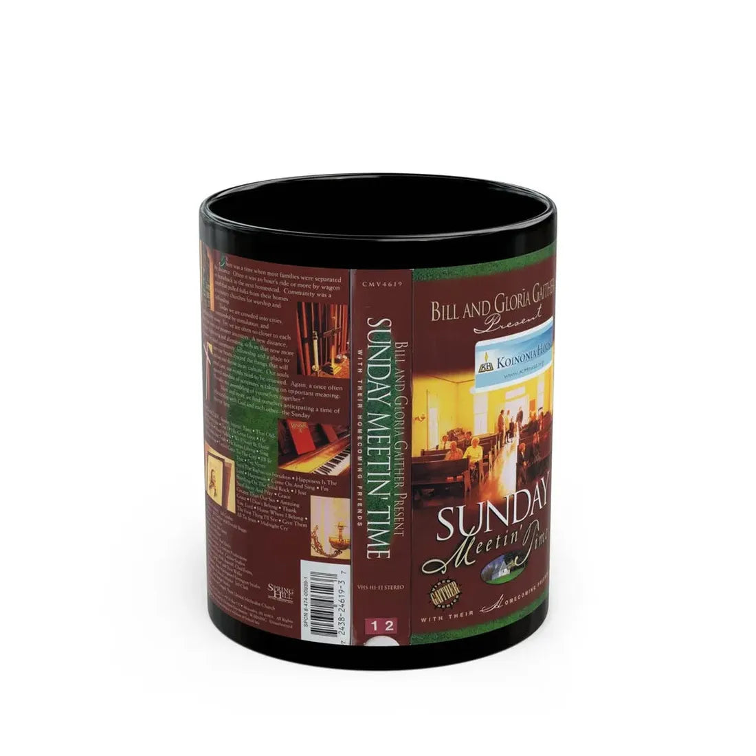 SUNDAY MEETIN TIME (VHS COVER) - Black Coffee Mug 11oz - Go Mug Yourself