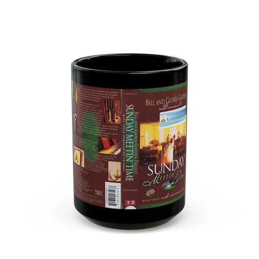 SUNDAY MEETIN TIME (VHS COVER) - Black Coffee Mug-15oz-Go Mug Yourself