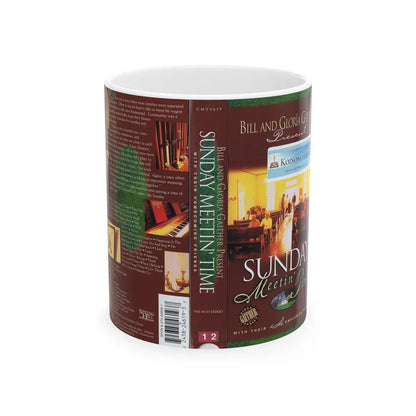 SUNDAY MEETIN TIME (VHS COVER) - White Coffee Mug-11oz-Go Mug Yourself