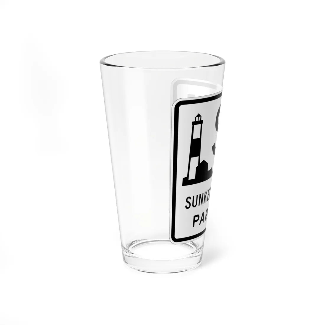 Sunken Meadow Pkwy Shield (New York) (Road Sign) Pint Glass 16oz - Go Mug Yourself