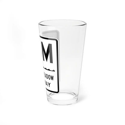 Sunken Meadow Pkwy Shield (New York) (Road Sign) Pint Glass 16oz - Go Mug Yourself