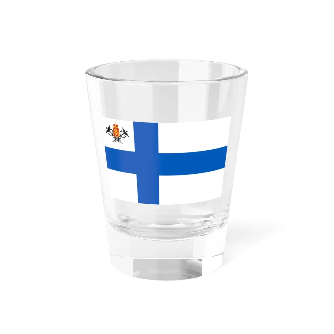 Suomen tullilippu 1919-1920 (Finland) Shot Glass 1.5oz 1.5oz - Go Mug Yourself