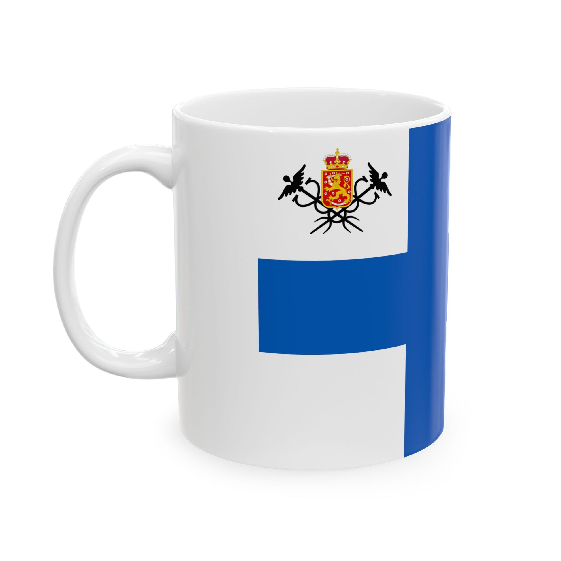 Suomen tullilippu 1919-1920 (Finland) White Coffee Mug-Go Mug Yourself