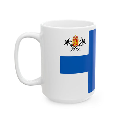 Suomen tullilippu 1919-1920 (Finland) White Coffee Mug-Go Mug Yourself