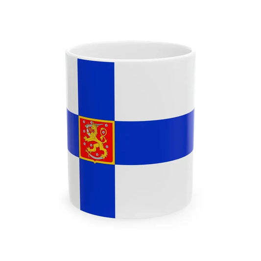 Suomen valtiolippu 1920-1978 (Finland) White Coffee Mug 11oz - Go Mug Yourself