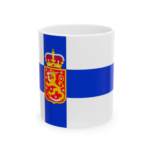 Suomen valtionlippu 1918-1920 (Finland) White Coffee Mug-11oz-Go Mug Yourself