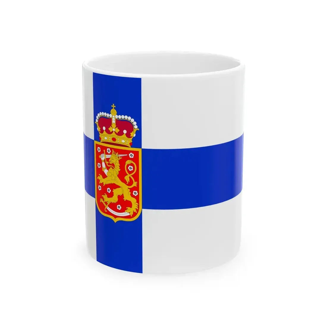 Suomen valtionlippu 1918-1920 (Finland) White Coffee Mug 11oz - Go Mug Yourself