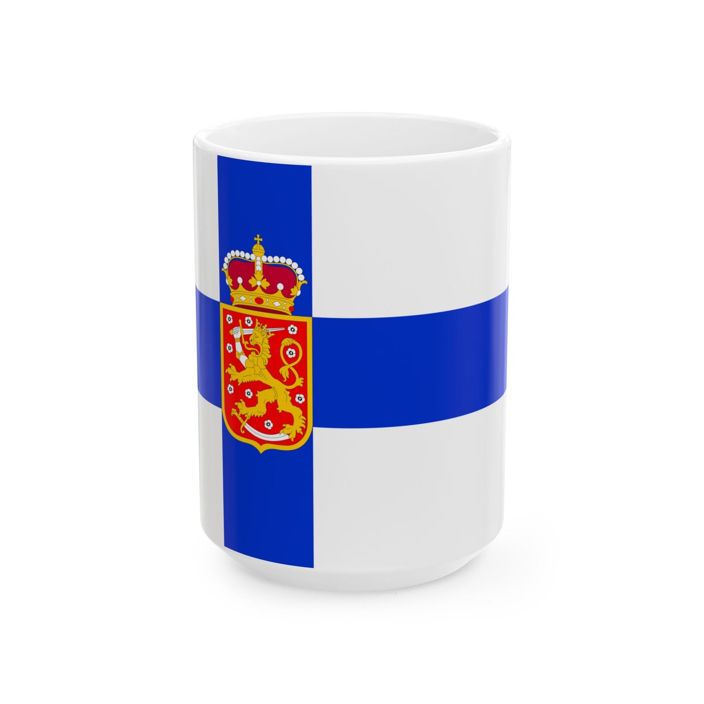 Suomen valtionlippu 1918-1920 (Finland) White Coffee Mug-15oz-Go Mug Yourself