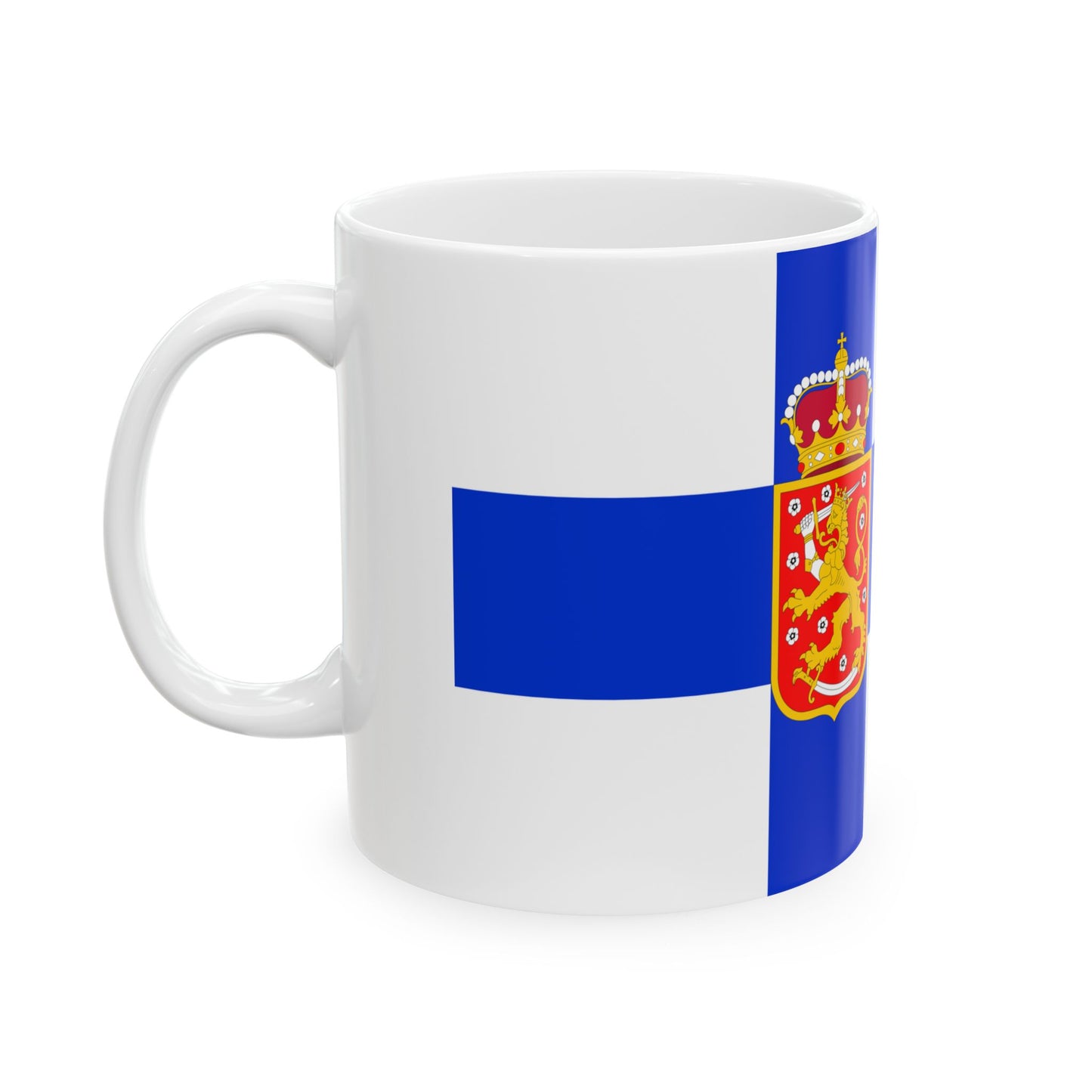 Suomen valtionlippu 1918-1920 (Finland) White Coffee Mug-Go Mug Yourself