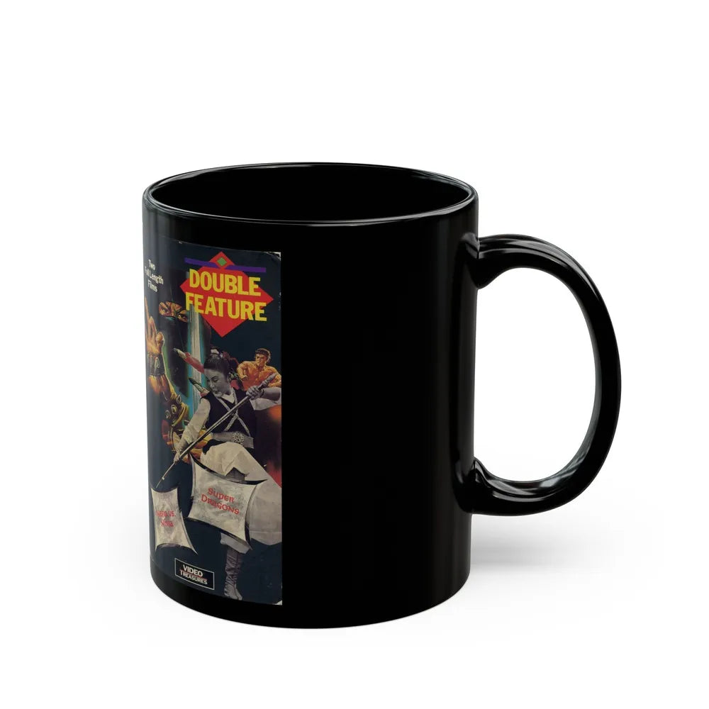 SUPER DRAGONS AND MAFIA VS NINJA (VHS COVER) - Black Coffee Mug-Go Mug Yourself