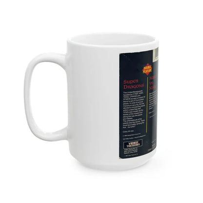 SUPER DRAGONS AND MAFIA VS NINJA (VHS COVER) - White Coffee Mug - Go Mug Yourself