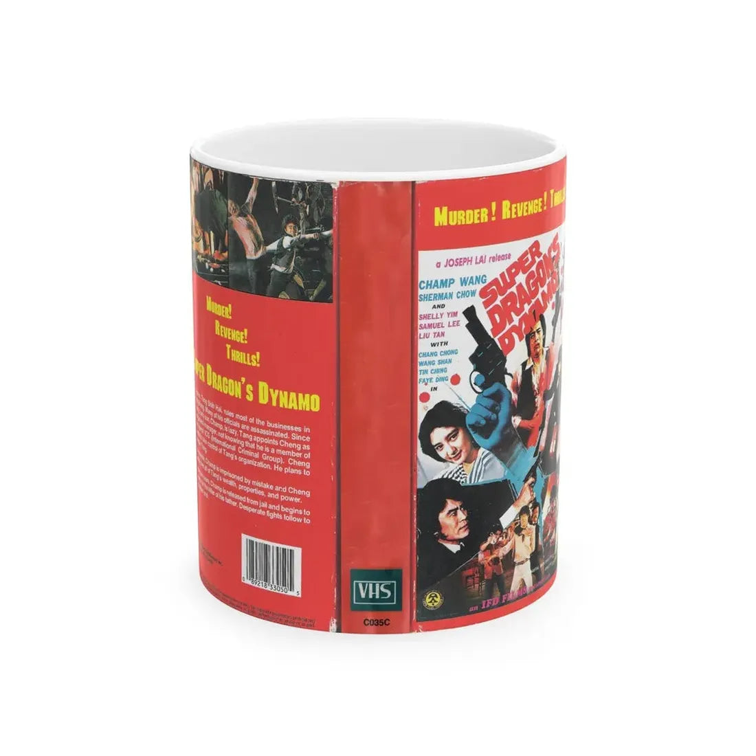 SUPER DRAGONS DYNAMO VERSION 2 (VHS COVER) - White Coffee Mug 11oz - Go Mug Yourself