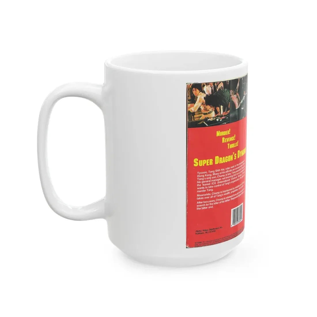 SUPER DRAGONS DYNAMO VERSION 2 (VHS COVER) - White Coffee Mug - Go Mug Yourself