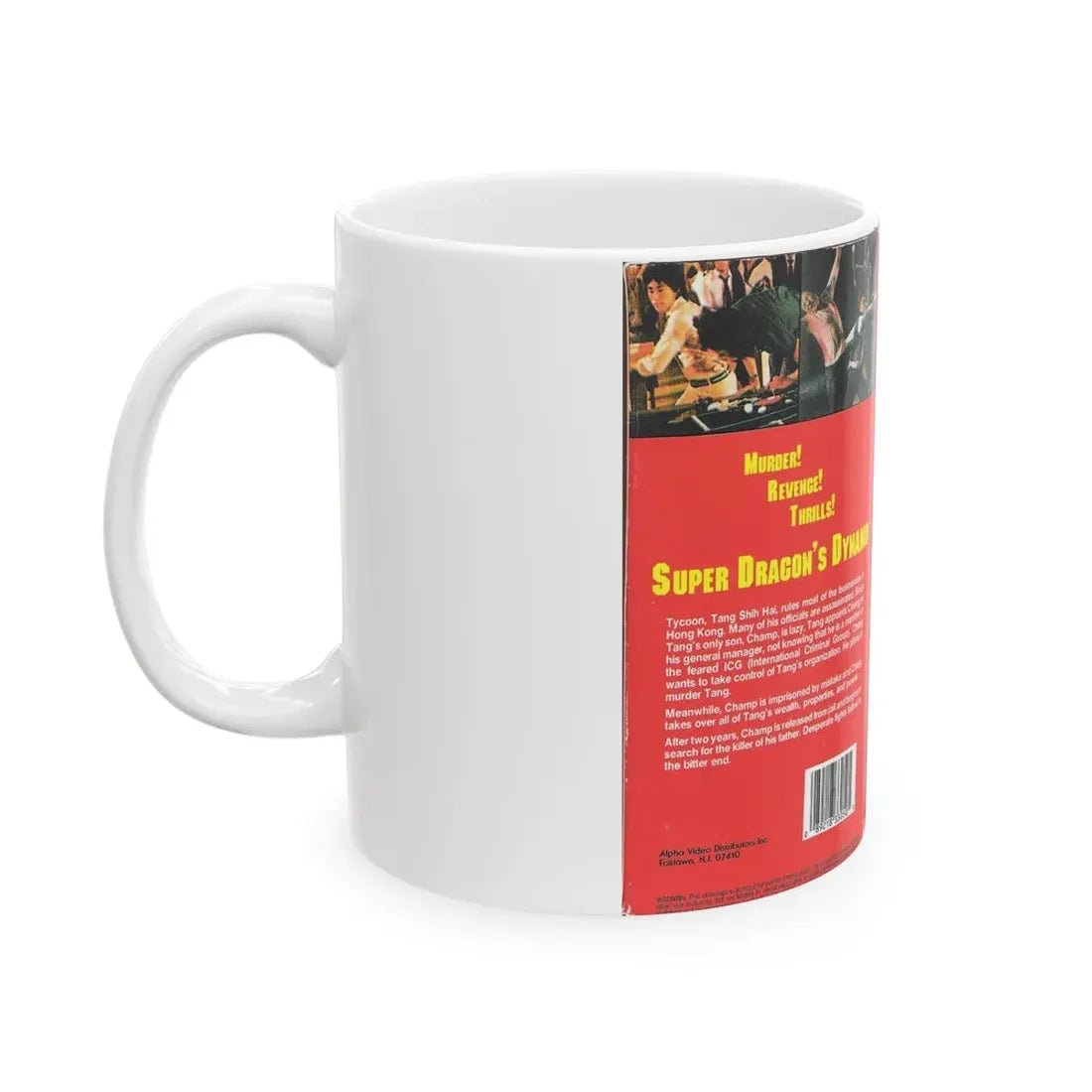 SUPER DRAGONS DYNAMO VERSION 2 (VHS COVER) - White Coffee Mug - Go Mug Yourself