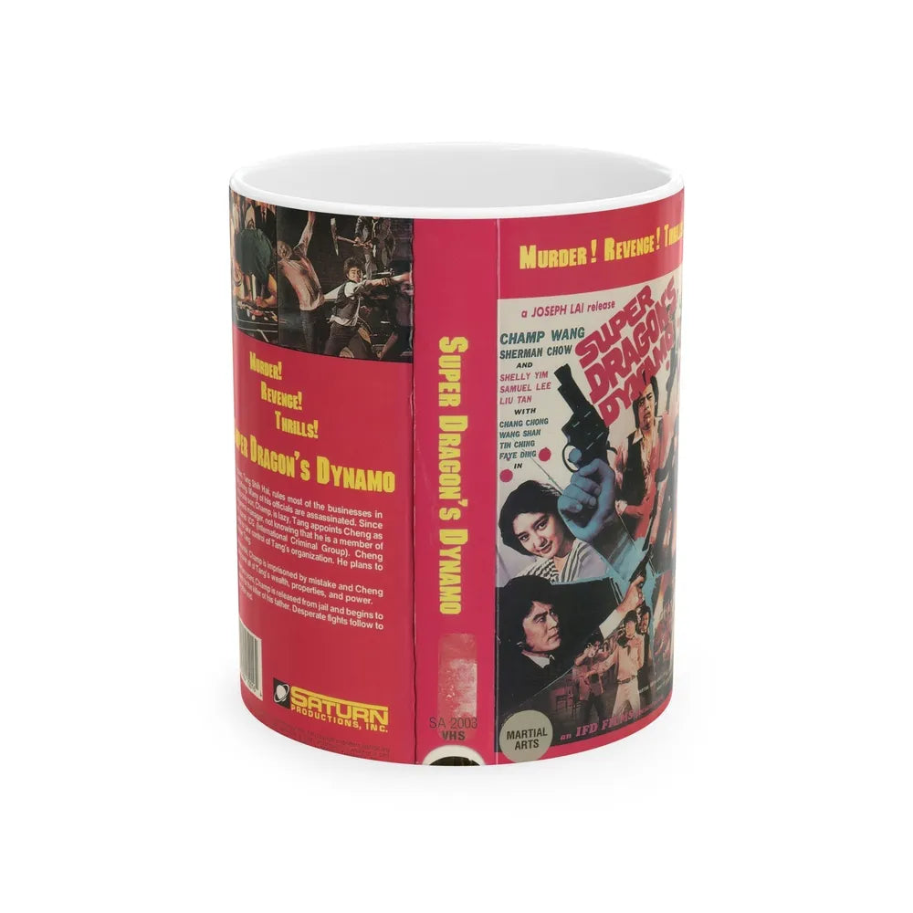 SUPER DRAGONS DYNAMO (VHS COVER) - White Coffee Mug-11oz-Go Mug Yourself