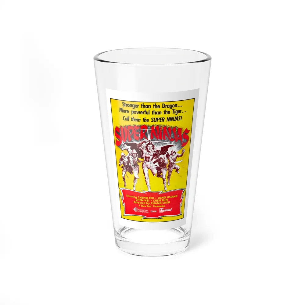 SUPER NINJAS 1982 Movie Poster - Pint Glass 16oz-16oz-Go Mug Yourself