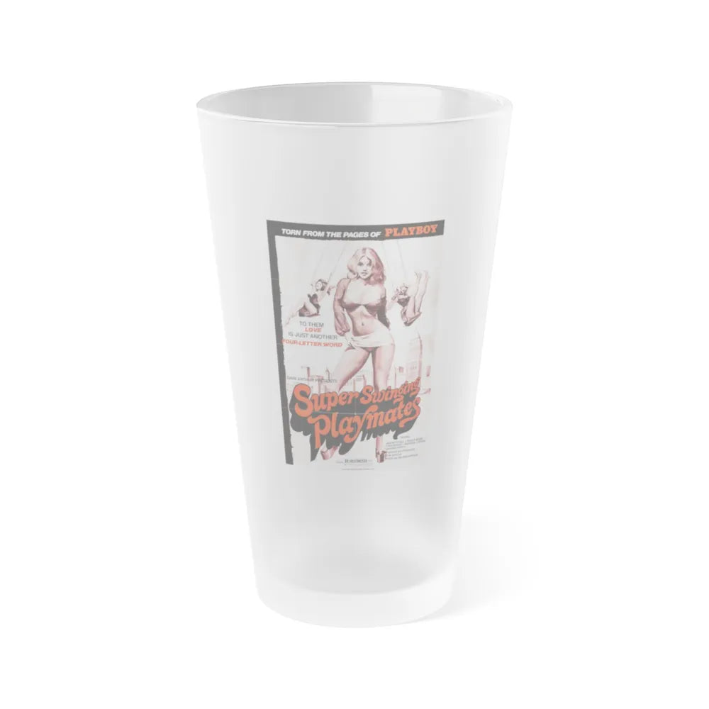 SUPER SWINGING PLAYMATES (INSIDE AMY) 1974 Movie Poster - Frosted Pint Glass 16oz-Go Mug Yourself