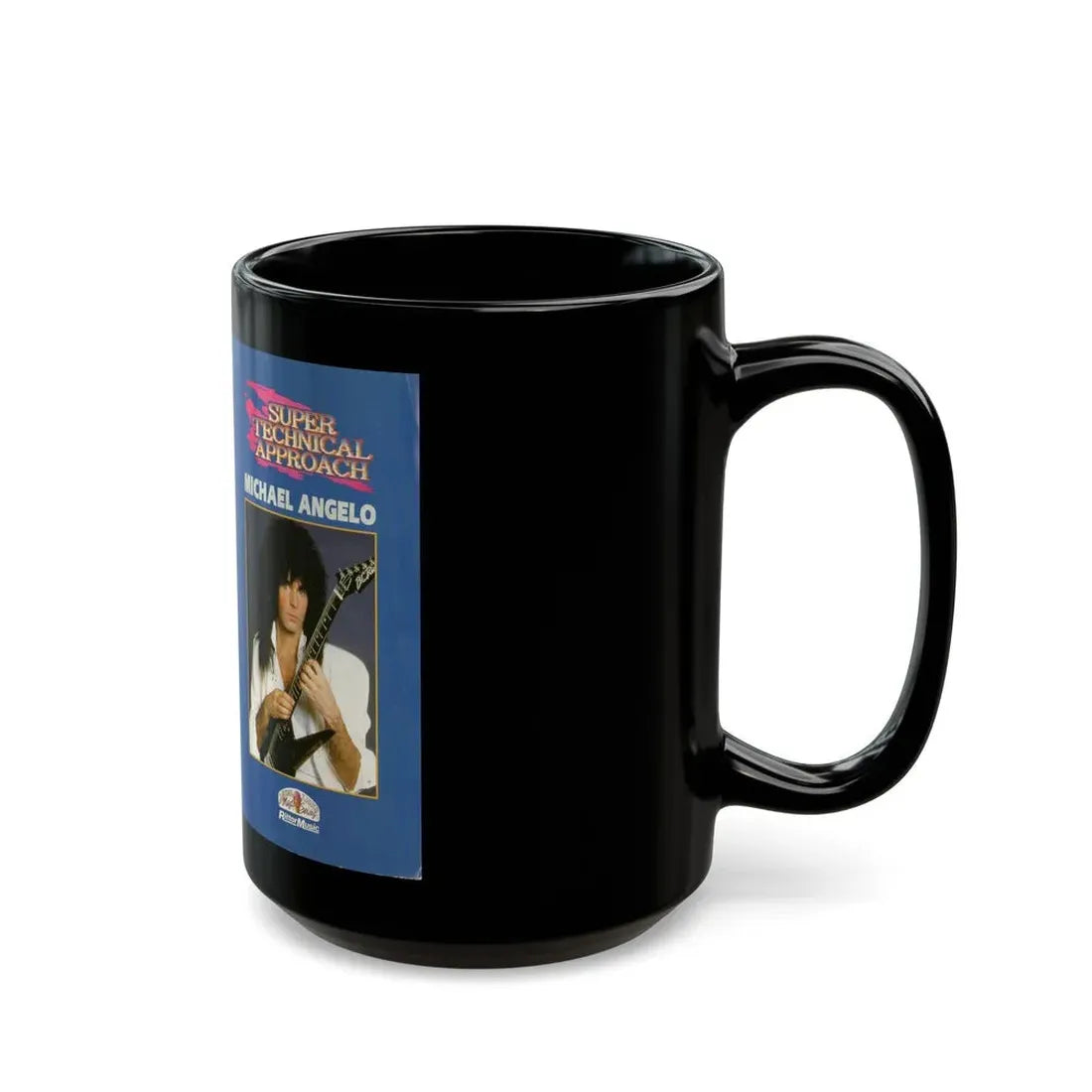 SUPER TECHICAL APPROACH MICHAEL ANGELO (VHS COVER) - Black Coffee Mug - Go Mug Yourself