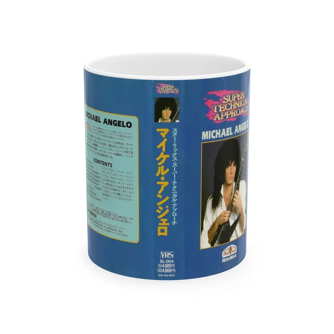 SUPER TECHICAL APPROACH MICHAEL ANGELO (VHS COVER) - White Coffee Mug 11oz - Go Mug Yourself