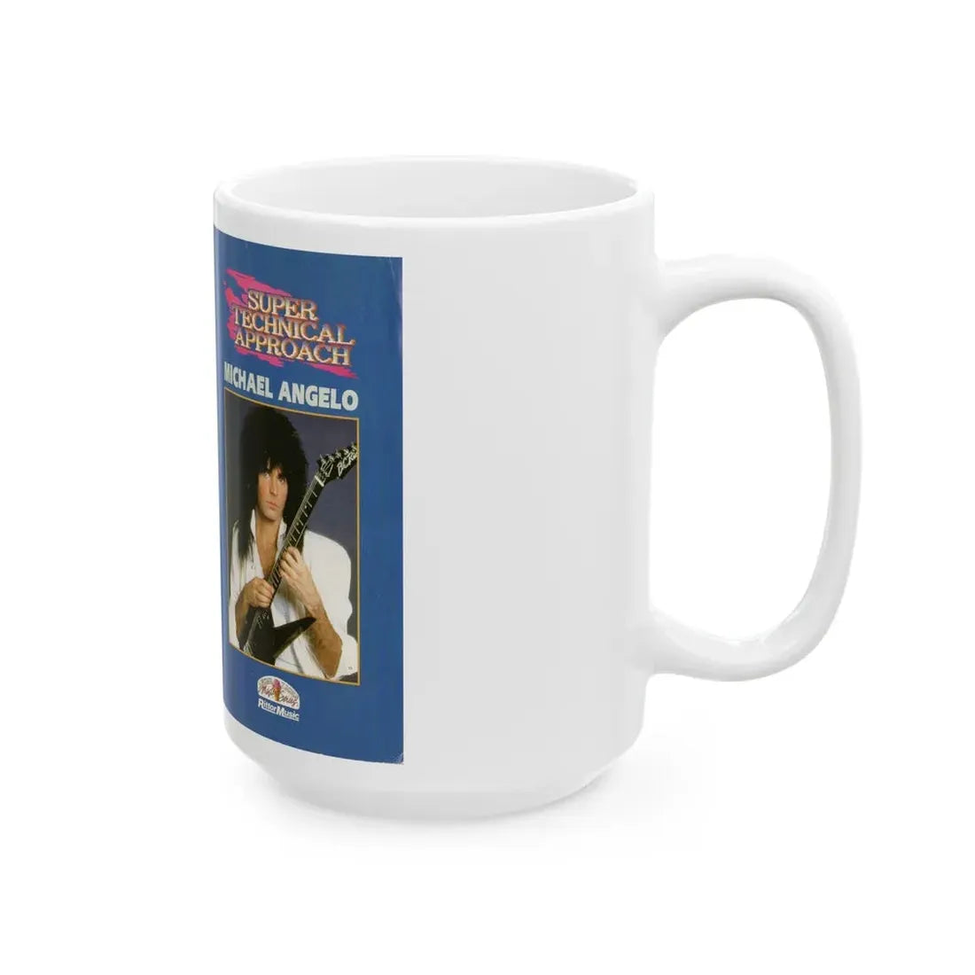 SUPER TECHICAL APPROACH MICHAEL ANGELO (VHS COVER) - White Coffee Mug - Go Mug Yourself