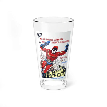 SUPERARGO VS DIABOLICUS 1966 Movie Poster - Pint Glass 16oz 16oz - Go Mug Yourself