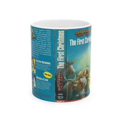 SUPERBOOK VIDEO BIBLE THE FIRST CHRISTMAS (VHS COVER) - White Coffee Mug 11oz - Go Mug Yourself