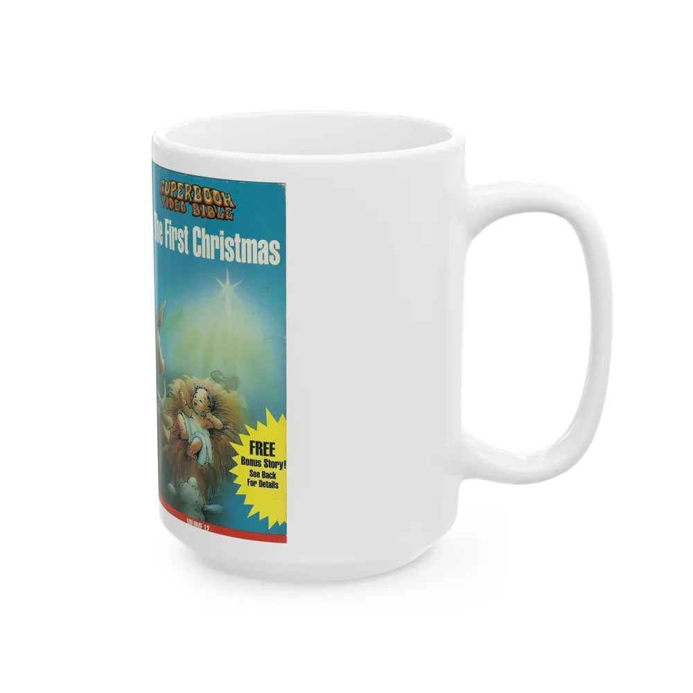 SUPERBOOK VIDEO BIBLE THE FIRST CHRISTMAS (VHS COVER) - White Coffee Mug-Go Mug Yourself