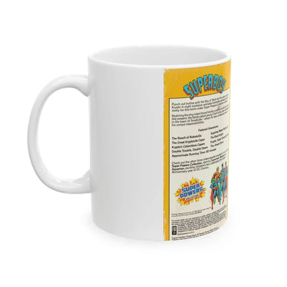 SUPERBOY SUPER POWERS COLLECTION (VHS COVER) - White Coffee Mug - Go Mug Yourself