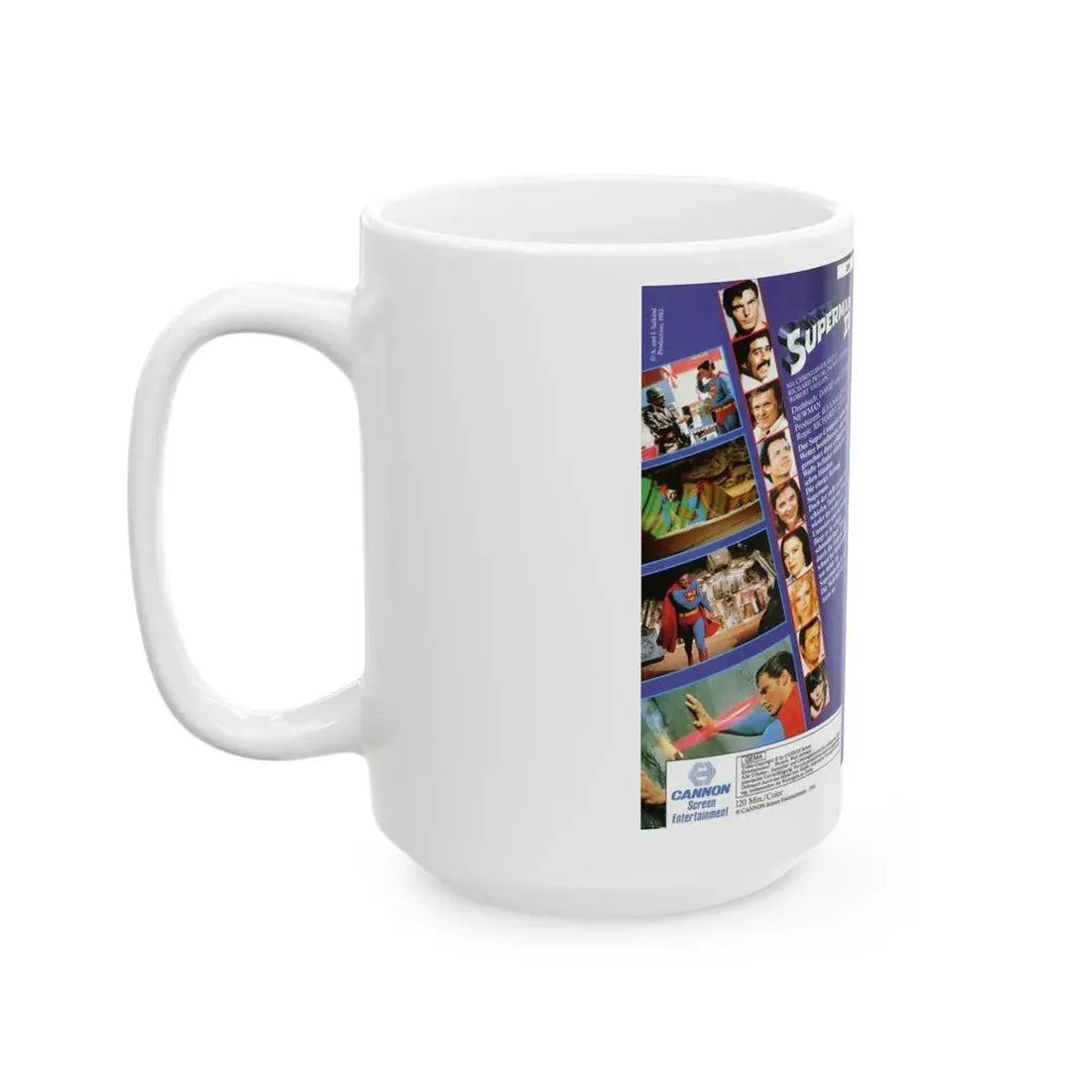 SUPERMAN 3 GERMAN (VHS COVER) - White Coffee Mug - Go Mug Yourself