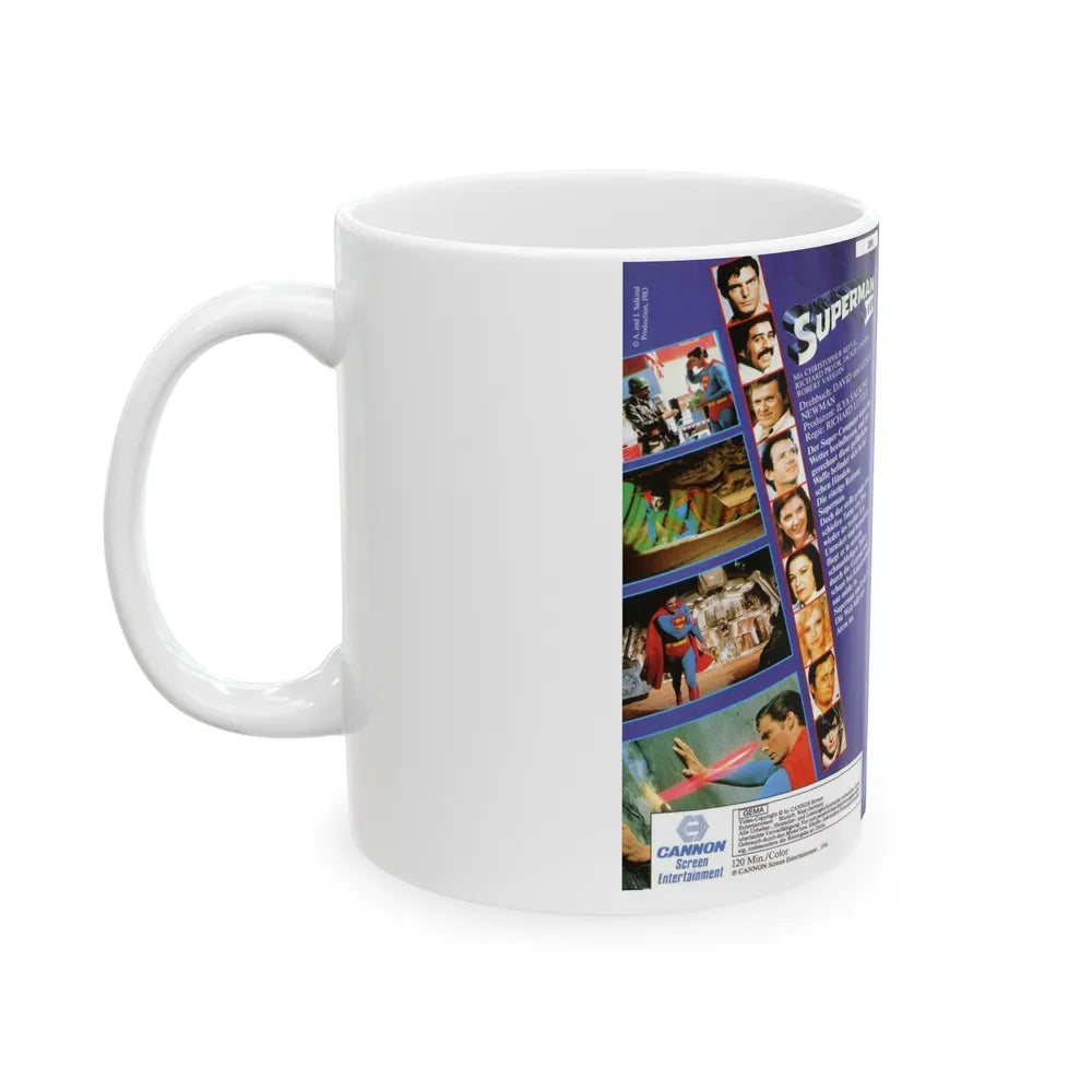 SUPERMAN 3 GERMAN (VHS COVER) - White Coffee Mug-Go Mug Yourself