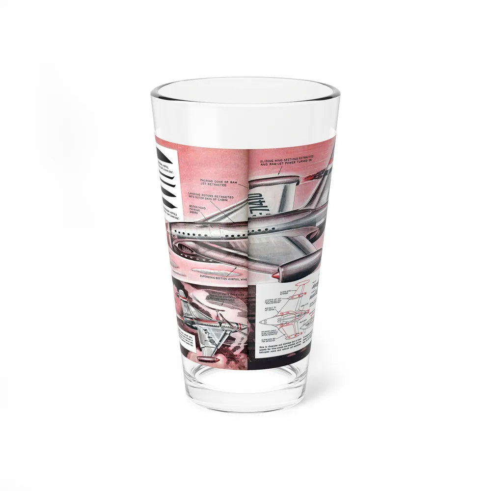 Supersonic Airliner, 1947 (Magazine Illustration) Pint Glass 16oz-16oz-Go Mug Yourself