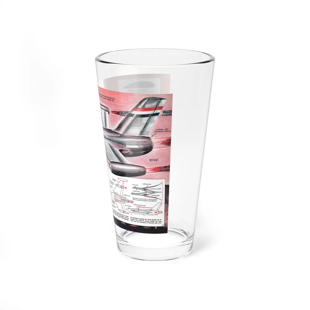 Supersonic Airliner, 1947 (Magazine Illustration) Pint Glass 16oz-Go Mug Yourself