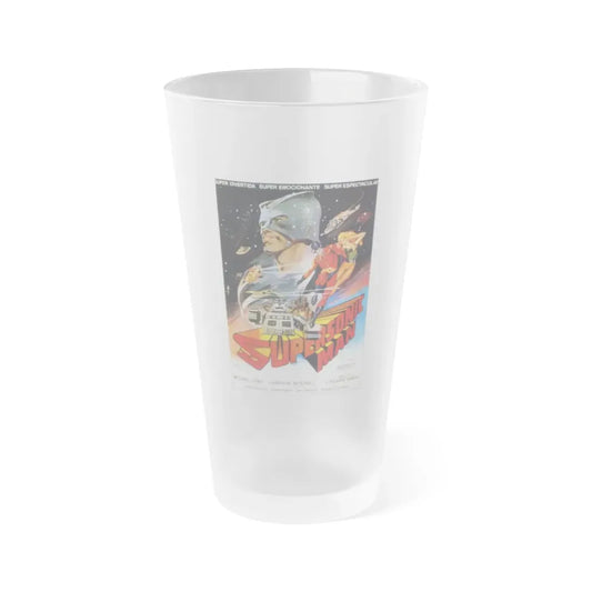 SUPERSONIC MAN 1979 Movie Poster - Frosted Pint Glass 16oz Default Title - Go Mug Yourself