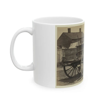 Supply Wagon, Probably In A Civil War Military Facility (U.S. Civil War) White Coffee Mug-Go Mug Yourself