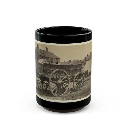 Supply Wagon, Probably In A Civil War Military Facility (U.S. Civil War) Black Coffee Mug 15oz - Go Mug Yourself
