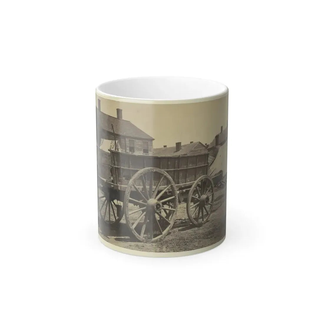 Supply Wagon, Probably in a Civil War Military Facility (U.S. Civil War) Color Changing Coffee Mug 11oz Default Title 11oz - Go Mug Yourself